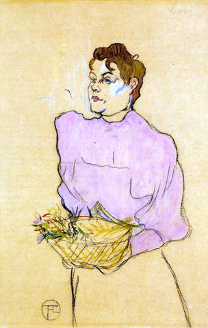  Henri De Toulouse-Lautrec The Flower Seller - Hand Painted Oil Painting