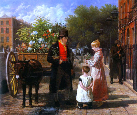  Jacques-Laurent Agasse The Flower Seller - Hand Painted Oil Painting
