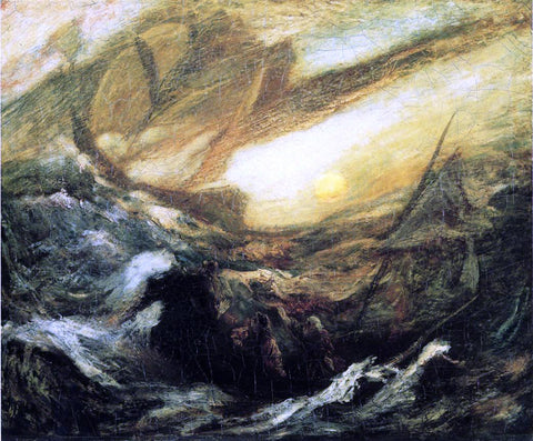 Albert Pinkham Ryder The Flying Dutchman - Hand Painted Oil Painting