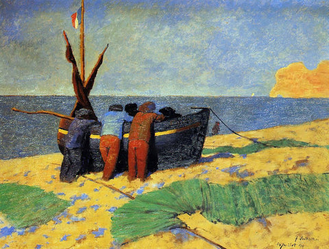  Felix Vallotton The Fourteenth of July at Etretat - Hand Painted Oil Painting