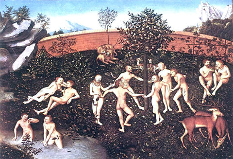  The Elder Lucas Cranach The Golden Age - Hand Painted Oil Painting