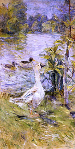 Berthe Morisot A Goose - Hand Painted Oil Painting