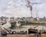  Camille Pissarro The Great Bridge, Rouen (also known as The Pont Boieldieu, Rouen) - Hand Painted Oil Painting