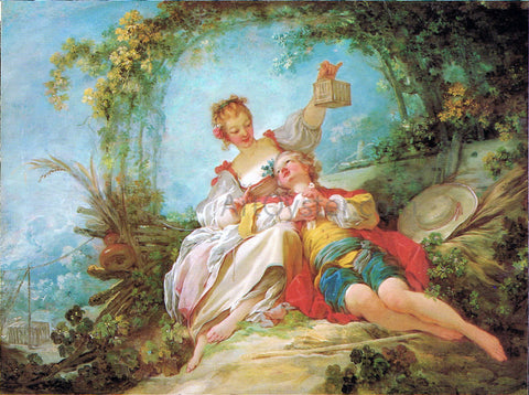  Jean-Honore Fragonard The Happy Lovers - Hand Painted Oil Painting