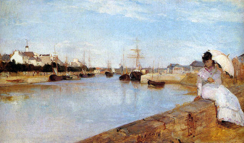  Berthe Morisot The Harbor at Lorient - Hand Painted Oil Painting