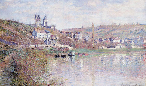  Claude Oscar Monet The Hills of Vetheuil - Hand Painted Oil Painting