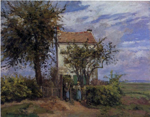 Camille Pissarro The House in the Fields, Rueil - Hand Painted Oil Painting