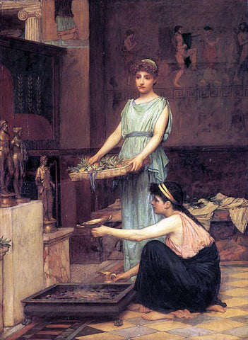  John William Waterhouse The Household Gods - Hand Painted Oil Painting