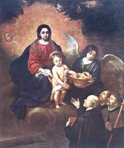  Bartolome Esteban Murillo The Infant Jesus Distributing Bread to Pilgrims - Hand Painted Oil Painting