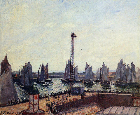  Camille Pissarro The Inner Port and Pilots Jetty, Le Havre - Hand Painted Oil Painting