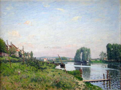  Alfred Sisley The Island of Saint-Denis - Hand Painted Oil Painting