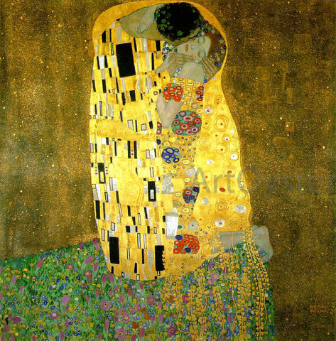  Gustav Klimt A Kiss - Hand Painted Oil Painting