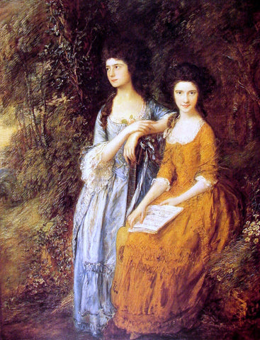  Thomas Gainsborough The Linley Sisters - Hand Painted Oil Painting