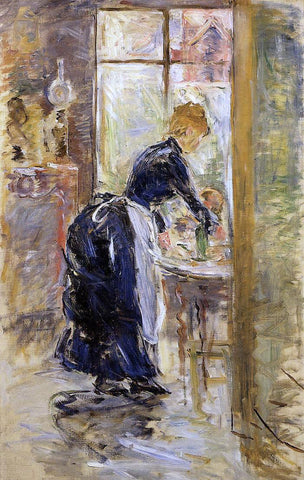  Berthe Morisot The Little Maid Servant - Hand Painted Oil Painting