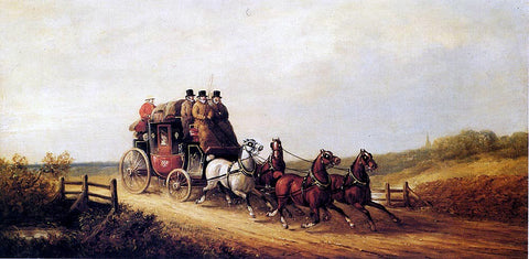  Charles Cooper Henderson The London to Brighton Royal Mail on the Open Road - Hand Painted Oil Painting