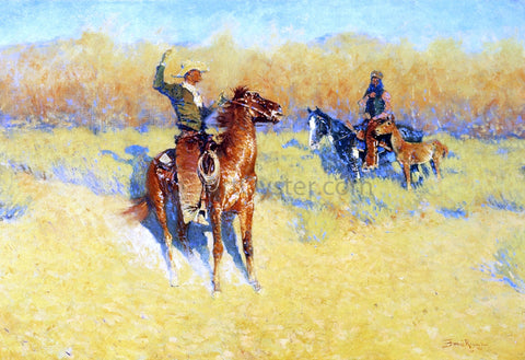  Frederic Remington The Long-Horn Cattle Sign - Hand Painted Oil Painting