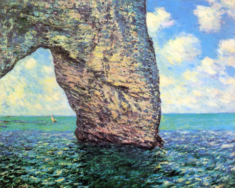  Claude Oscar Monet The Manneport at High Tide - Hand Painted Oil Painting