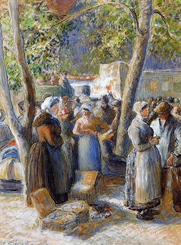  Camille Pissarro The Market in Gisors - Hand Painted Oil Painting