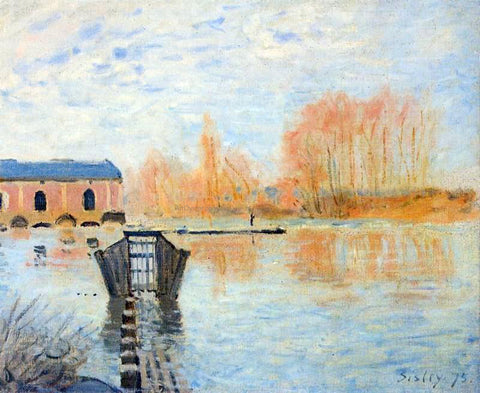  Alfred Sisley The Marly Machine and the Dam - Hand Painted Oil Painting