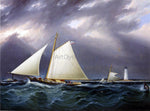  James E Buttersworth A Match between the Yachts Vision and Meta - Rough Weather - Hand Painted Oil Painting