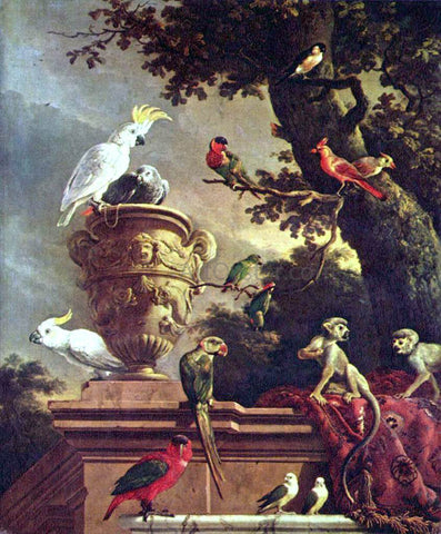  Melchior D'Hondecoeter The Menagerie - Hand Painted Oil Painting