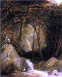  John Frederick Kensett The Mountain Stream - Hand Painted Oil Painting