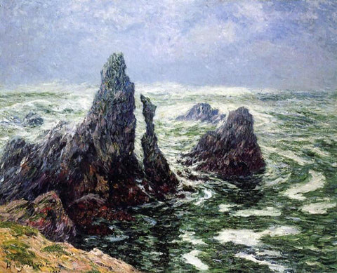  Henri Moret The Needles of Port-Cotom, Belle Ile - Hand Painted Oil Painting