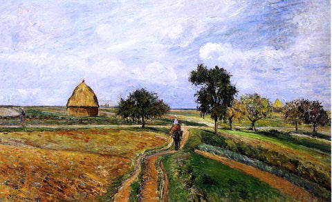  Camille Pissarro The Old Ennery Road in Pontoise - Hand Painted Oil Painting