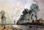  Johan Barthold Jongkind The Oorcq Canal, Aisne - Hand Painted Oil Painting