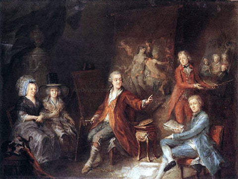  Martin Johann Schmidt The Painter and His Family - Hand Painted Oil Painting