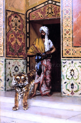  Rudolph Ernst The Pasha's Favourite Tiger - Hand Painted Oil Painting