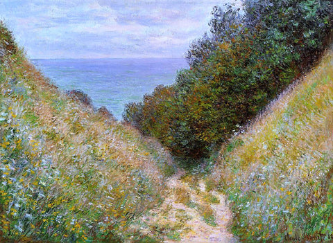  Claude Oscar Monet The Path at La Cavee, Pourville - Hand Painted Oil Painting