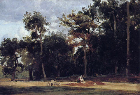  Jean-Baptiste-Camille Corot The Paver of the Chailly Road - Hand Painted Oil Painting