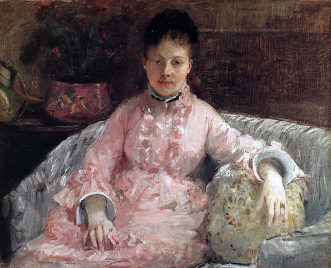  Berthe Morisot The Pink Dress (also known as poop) - Hand Painted Oil Painting