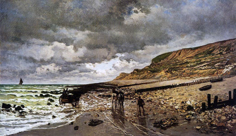  Claude Oscar Monet The Pointe de la Heve at Low Tide - Hand Painted Oil Painting
