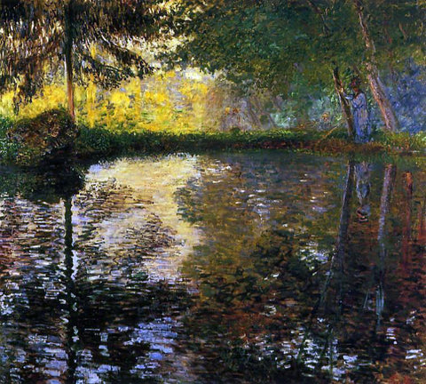  Claude Oscar Monet The Pond at Montgeron - Hand Painted Oil Painting