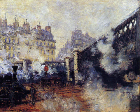  Claude Oscar Monet The Pont de l'Europe, Saint-Lazare Station - Hand Painted Oil Painting