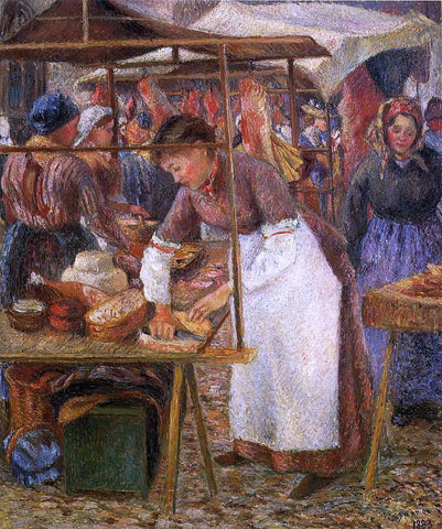  Camille Pissarro The Pork Butcher - Hand Painted Oil Painting