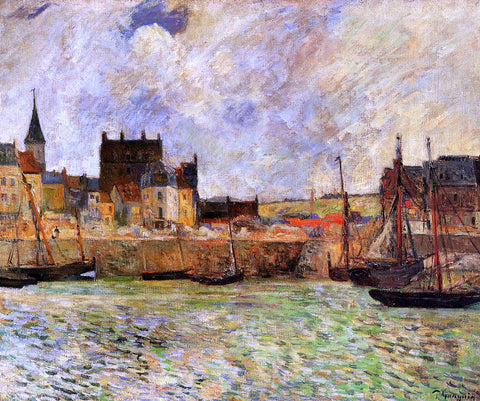  Paul Gauguin The Port, Dieppe - Hand Painted Oil Painting