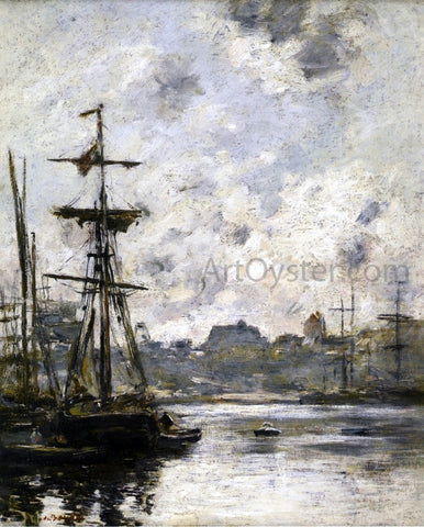  Eugene-Louis Boudin The Port, Fecamp - Hand Painted Oil Painting