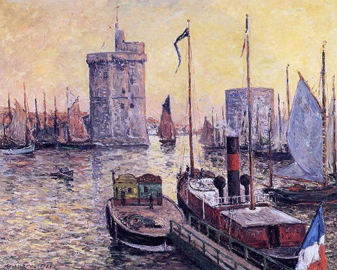  Maxime Maufra The Port of La Rochelle at Twilight - Hand Painted Oil Painting