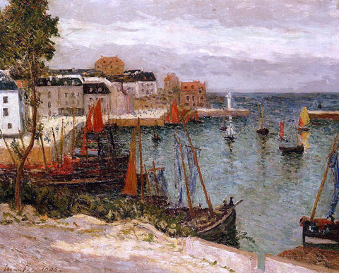  Maxime Maufra The Port of Sauzon, Belle Isle en Mer - Hand Painted Oil Painting