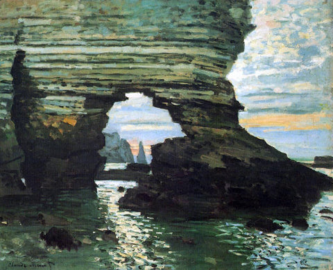  Claude Oscar Monet The Porte d'Amont, Etretat - Hand Painted Oil Painting