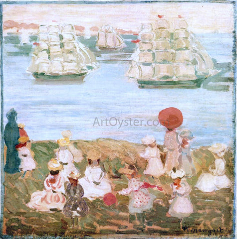  Maurice Prendergast The Pretty Ships (also known as As the Ships Go By) - Hand Painted Oil Painting