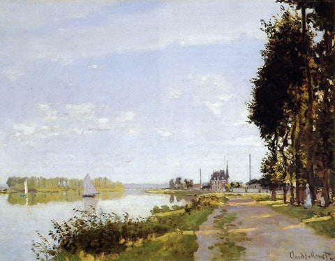  Claude Oscar Monet The Promenade at Argenteuil - Hand Painted Oil Painting