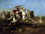  Adolf Schreyer The Pursuit - Hand Painted Oil Painting