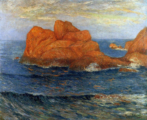  Maxime Maufra The Red Rocks at Belle Ile, Finistere - Hand Painted Oil Painting