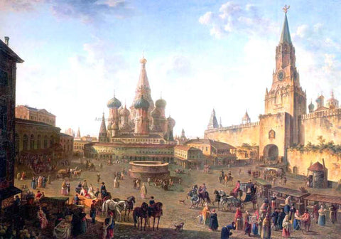  Fedor Yakovlevich Alekseev The Red Square in Moscow - Hand Painted Oil Painting