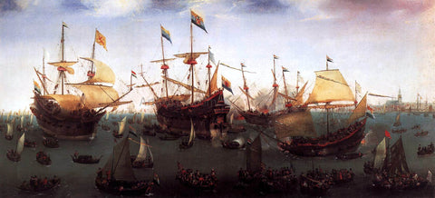  Hendrick Cornelisz Vroom The Return in Amsterdam of the Second Expedition to the East Indies - Hand Painted Oil Painting