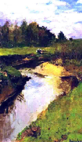  Constantin Alexeevich Korovin The River Vorya at Abramtsevo. - Hand Painted Oil Painting